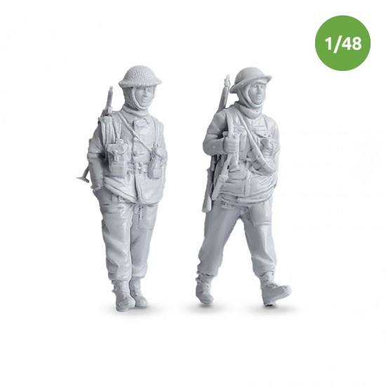 1/48 WWII British Soldiers (2 figures and accessories)