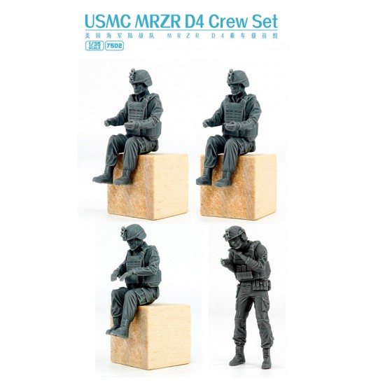 1/35 USMC MRZR D4 Crew Set (4 figures) for MF-MF2005