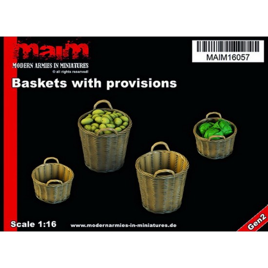 1/16 Baskets with Provisions (4 different resin baskets)