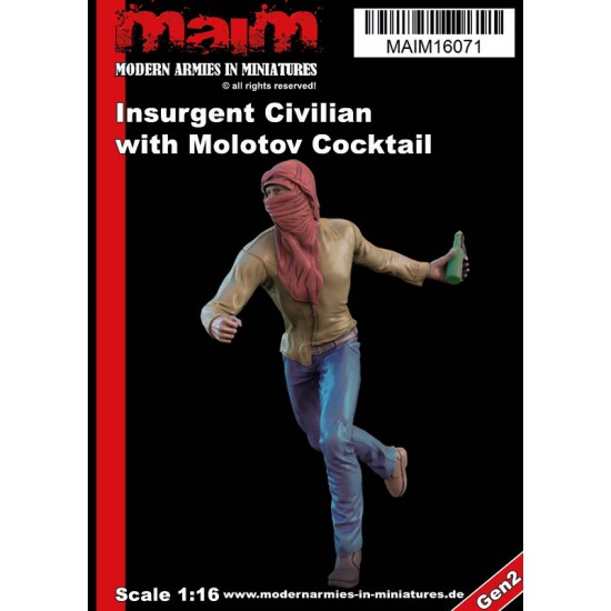 1/16 Insurgent Civilian with Molotov Grenade