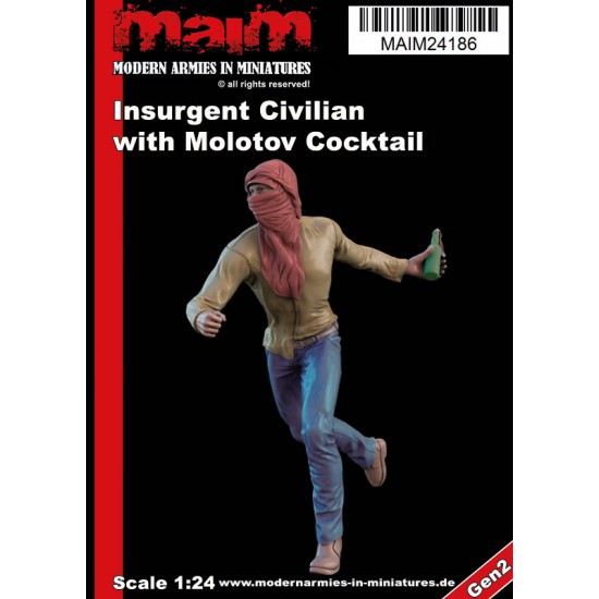 1/24 Insurgent Civilian with Molotov Grenade