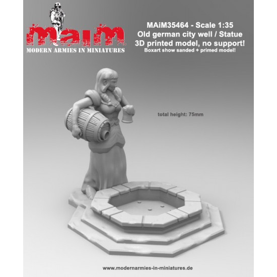 1/35 Old German City Well/Statue