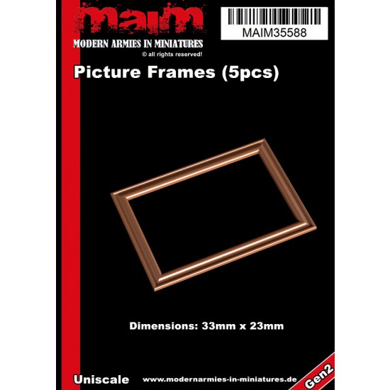 Picture Frames / Bilderrahmen (5pcs, each dimensions: 33mm x 23mm)