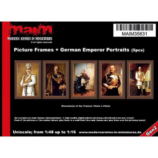 1/48 - 1/16 Picture Frames & German Emperor Paintings