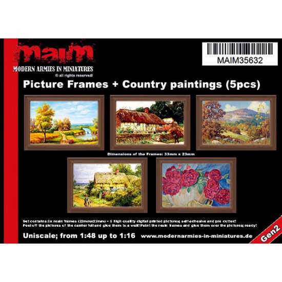 1/48 - 1/16 Picture Frames & Vintage Country Paintings