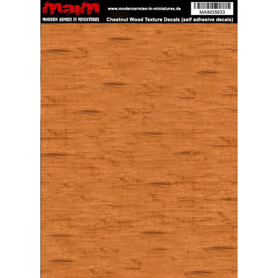 1/35 Chestnut Wood Texture Decals (self adhesive, 24cm x 17cm)