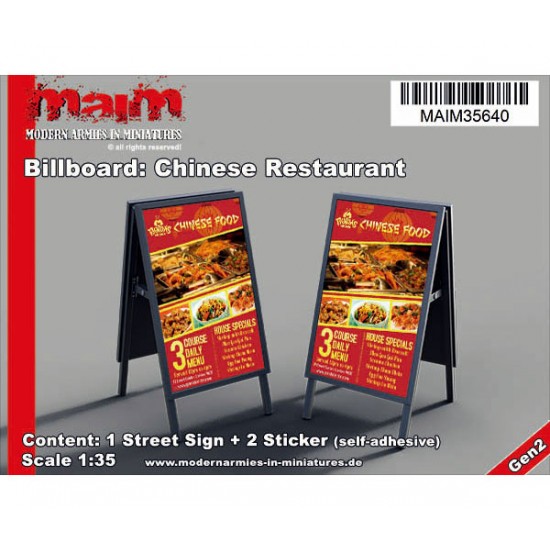 1/35 Billboard/Werbeschild Chinese Restaurant