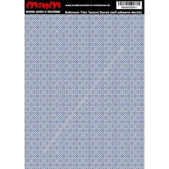 1/35 Bathroom Tiles Texture Decals (self adhesive, 24cm x 17cm)