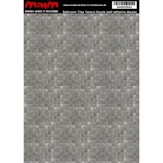 1/35 Bathroom Tiles Texture Decals (self adhesive, 24cm x 17cm)