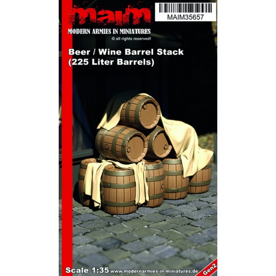 1/35 Beer/Wine Barrel Stack #225 Liter (resin)