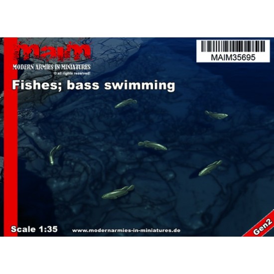 1/35 Swimming Fishes (6x bass)