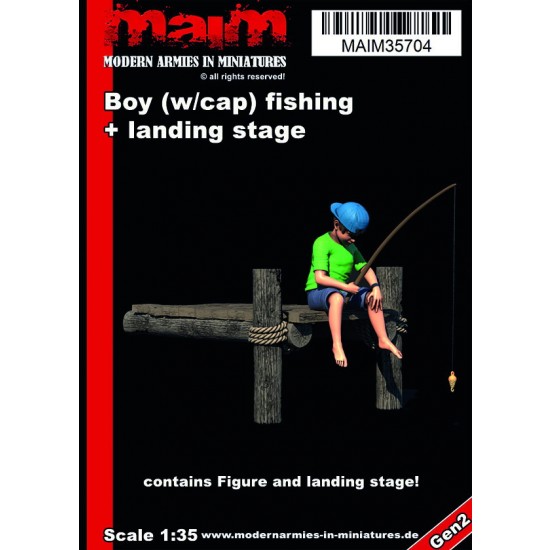 1/35 Boy w/Cap Fishing w/Landing Stage