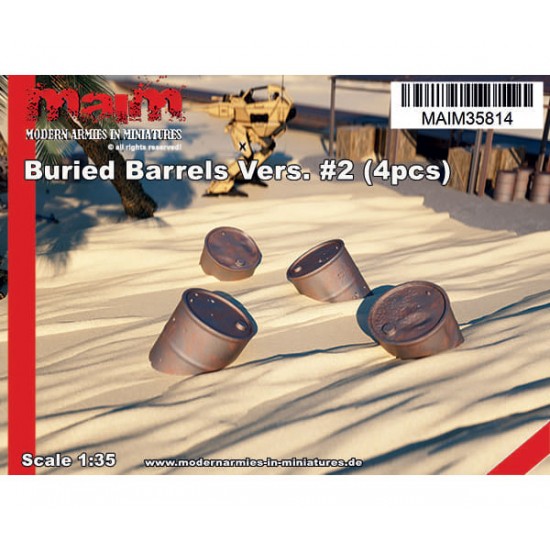 1/35 Buried Barrels #2 (4pcs)