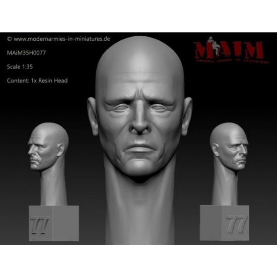 1/35 Bald Head: Sad Face Impression #0077 (1pcs)
