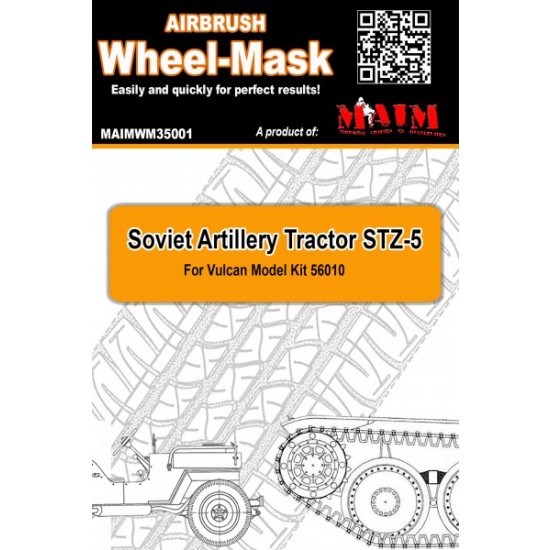 1/35 Soviet Artillery Tractor STZ-5 Wheel Mask for Vulcan Model 56010 kit