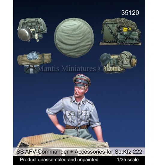 1/35 German SS AFV Commander & SdKfz. 222 Accessories set for Tamiya kits