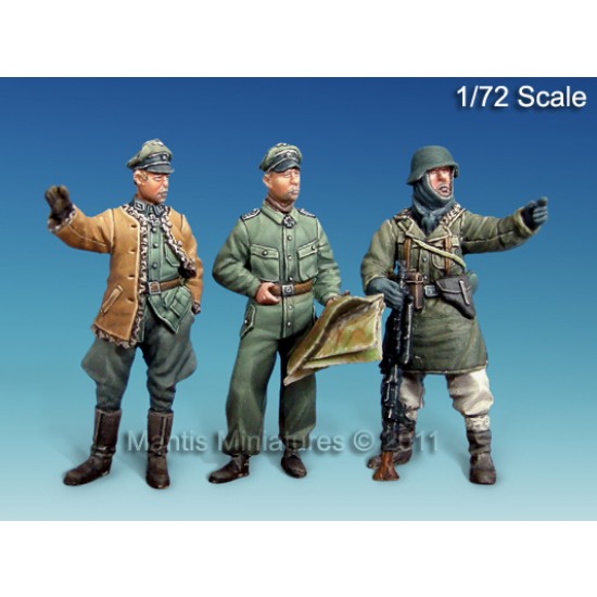 1/72 WWII German Officers (3 figures)