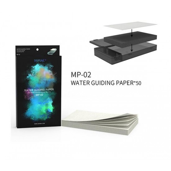 Moisturizing Colour Palette Water Guiding Paper for Water-based Paints (50pcs)