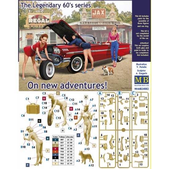 1/24 The Legendary 60's Series - On New Adventures! (3 figures)