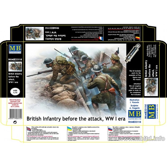 1/35 WWI British Infantry Before the Attack (5 figures)