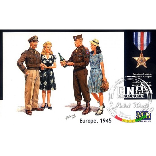 1/35 Europe 1945 (2 x G.I.Joes and 2 x Female)