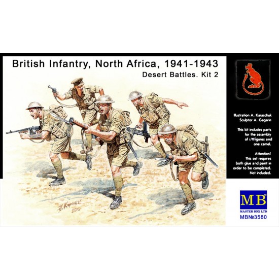 1/35 British Infantry Desert Battles in North Africa 1941-1943 No.2 (5 Figures)