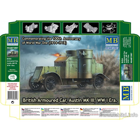 1/72 WWI British Armoured Car Austin MK III - 100th Anniversary