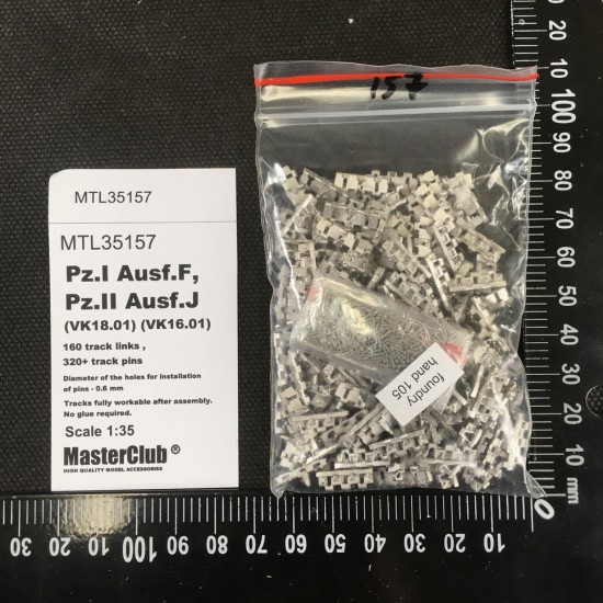 1/35 Tracks for Pz.I Ausf.F (VK18.01), Pz.II Ausf.J (VK16.01) Kgs 61/500/130