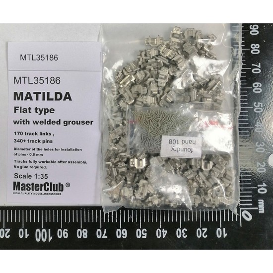 1/35 Metal Tracks for Matilda Flat Type with Welded Grouser