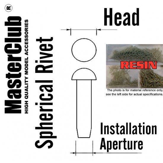 Spherecal Rivet Spherical Rivet #Head Dia.: 1.2mm, Installation Aperture Dia.: 0.8mm ...