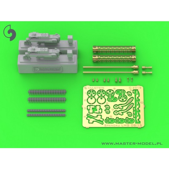 1/32 WWI Spandau LMG 08/15 (2pcs) for Albatros D.V/Fokker Dr.I/Pfalz D.III/LVG C.VI