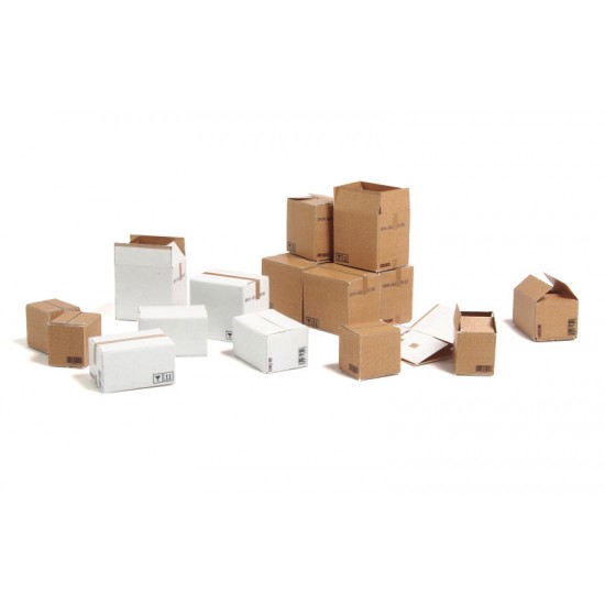 1/35 Cardboard Boxes - Generic (28 boxes in 6 different designs)