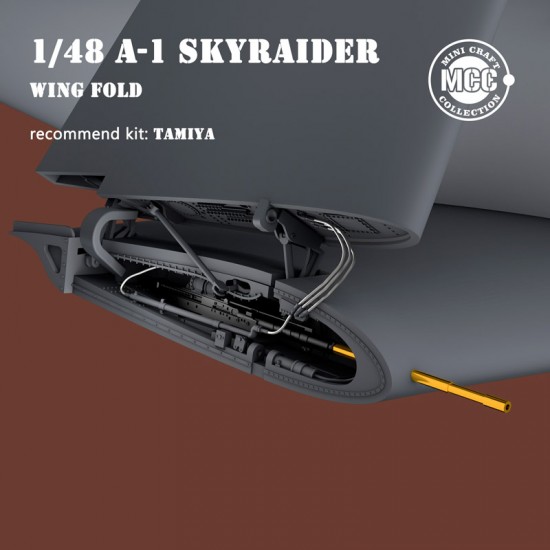1/48 A-1 Skyraider Wing Fold w/Metal Gun Barrels for Tamiya kits