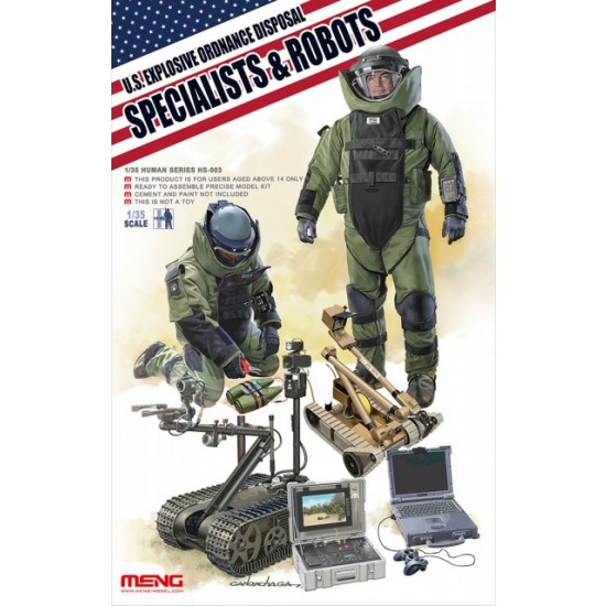 1/35 US Explosive Ordnance Disposal Specialists and Robots (2 Figures+Robots)