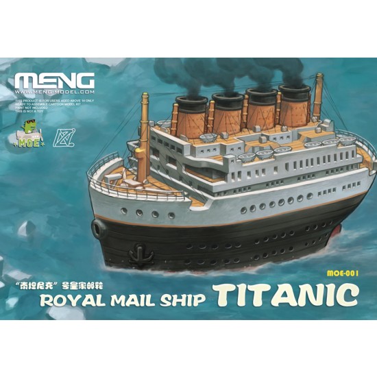 Cartoon Royal Mail Ship Titanic (length: 100mm, height: 64mm, snap-fit, pre-coloured)