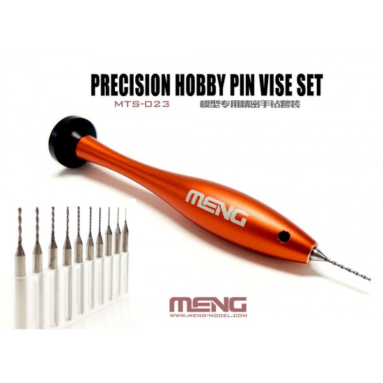 Precision Hobby Pin Vise Set - Aluminium Alloy Handle & 0.4-1.3mm Drill Bits
