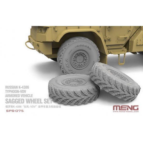 1/35 Russian K-4386 Typhoon-VDV Armoured Vehicle Sagged Wheel Set for MENG-VS014 Meng SPS075