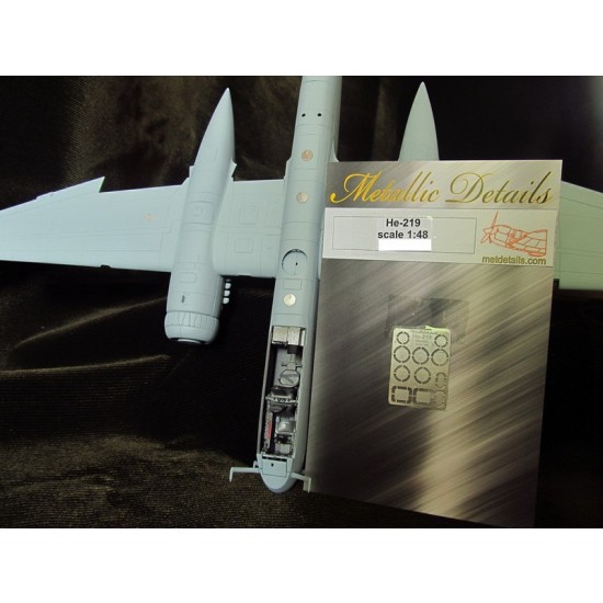 1/48 Heinkel He-219 Detail Set for Tamiya kit #89682 (1 Photo-etched Sheet)