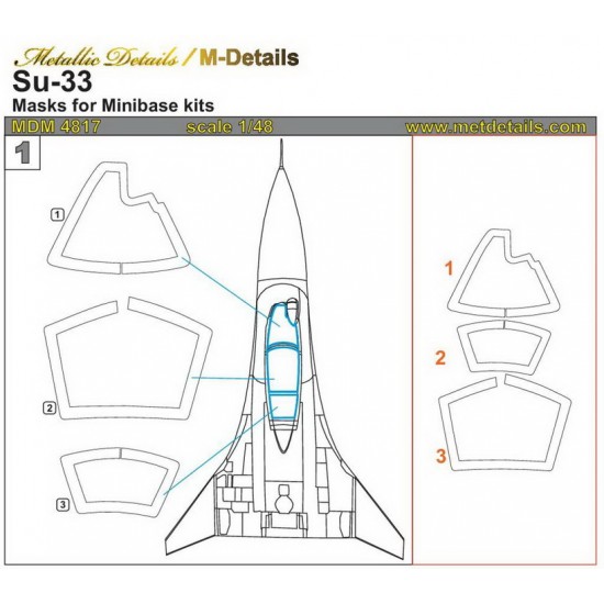 1/48 Sukhoi Su-33 Masking for Minibase kits