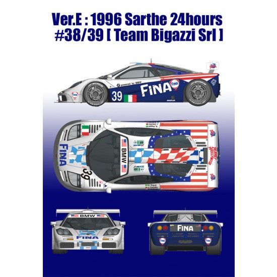 1/24 Full Detail Kit: McLaren F1 GTR Ver.E '96 Sarthe 24h #38/39 [Team Bigazzi Srl]