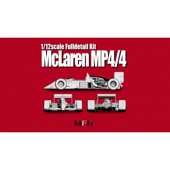 1/12 Full Detail Kit: McLaren MP4/4 Ver.B '88 Monaco GP (Qualifying) #11 AP/#12 AS