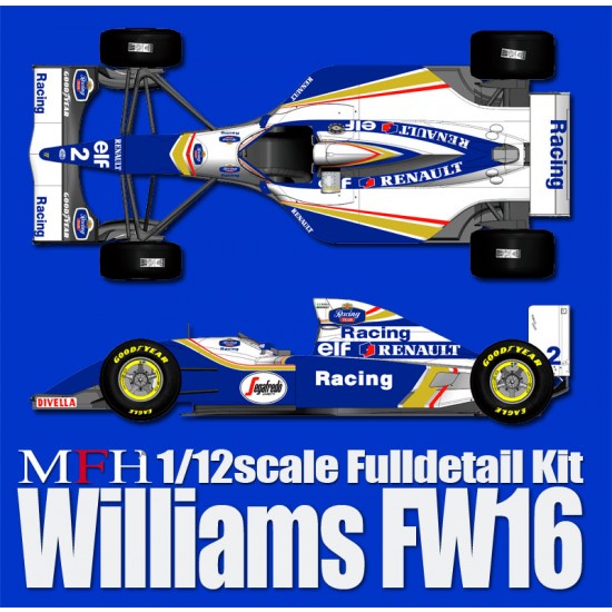 1/12 Full Detailed Multimedia kit - Williams FW16 Ver.C: Rd.3 San Marino GP #2 / #0 1994