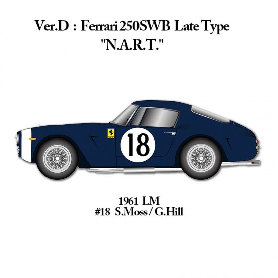 1/24 Full Detail Kit: Ferrari 250SWB Ver.D Late Version "N.A.R.T."