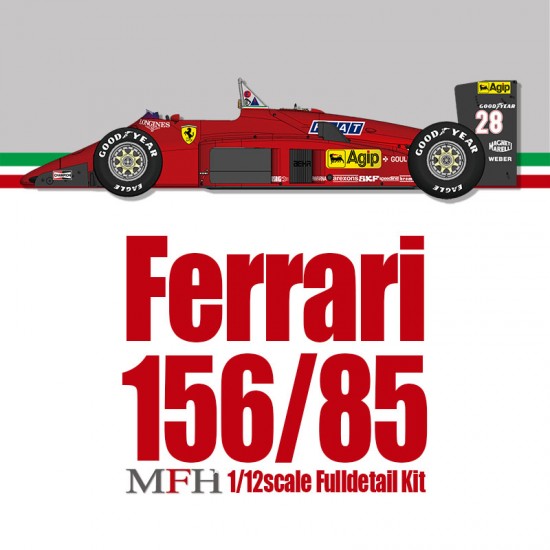 1/12 Full Detail kit - Ferrari 156/85 Ver.C [Limited Version]: 1985 Rd.2 #27, #28