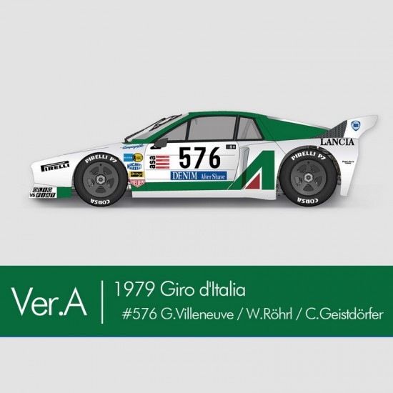 1/12 Full Detail Kit: Lancia Beta Montecarlo Turbo Ver.A 1979 Giro d'Italia #576 GV/WR/CG