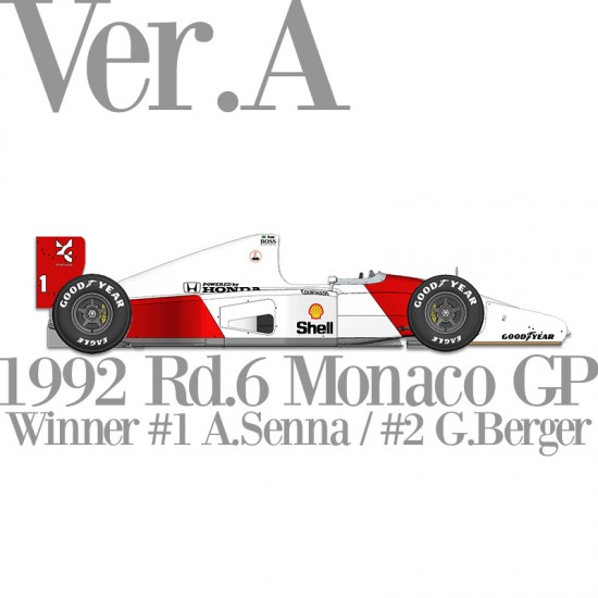 1/12 McLaren MP4/7 Honda Ver.A 1992 Rd.6 Monaco GP Winner #1 A.Senna/#2 G.Berger