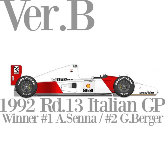 1/12 McLaren MP4/7 Honda Ver.B 1992 Rd.13 Italian GP Winner #1 A.Senna/#2 G.Berger