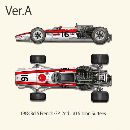 1/12 Honda RA301 Ver.A 1968 Rd.6 French GP 2nd #16 John Surtees
