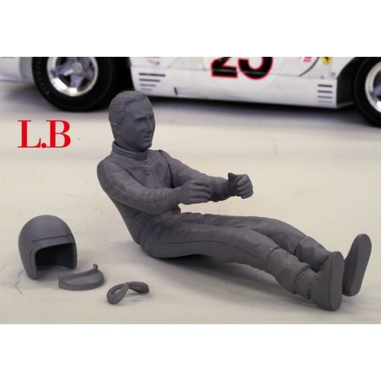 1/12 F1 Driver / Driving Figure Type 3 [L.B.] (Resin Figure + Metal Helmet)