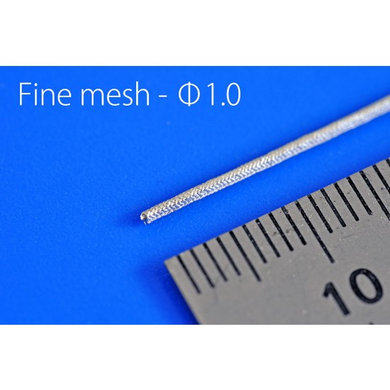Metal Mesh Hose #Fine Mesh (diameter: 1.0mm, length: 89mm, 5pcs)